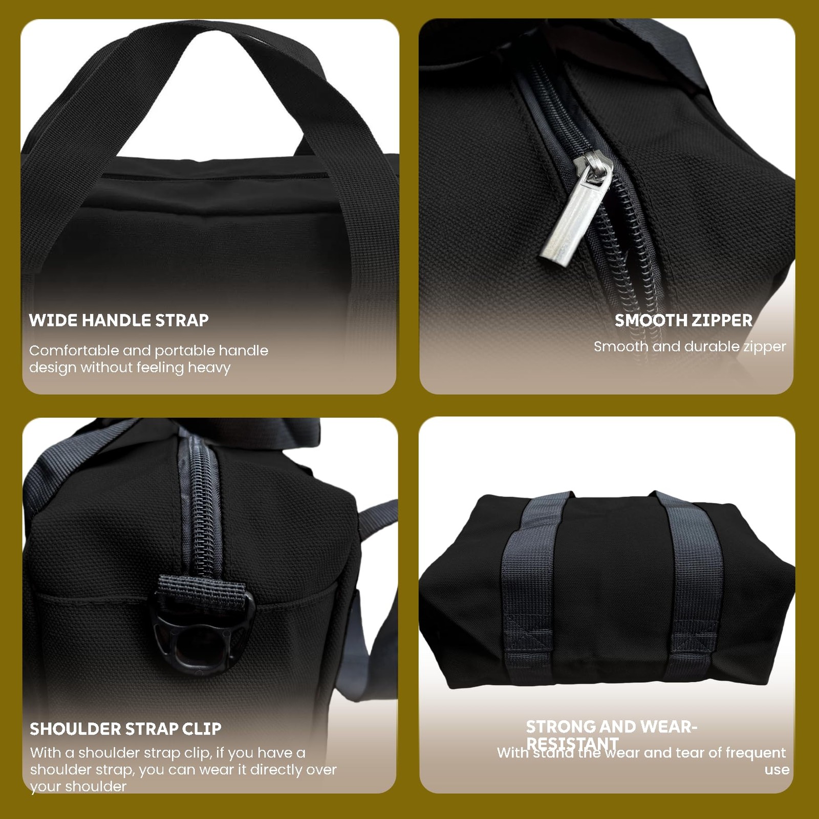 Heavy Duty Canvas Tool Bag Wide Mouth 12 Inch Tote Organizer Storage