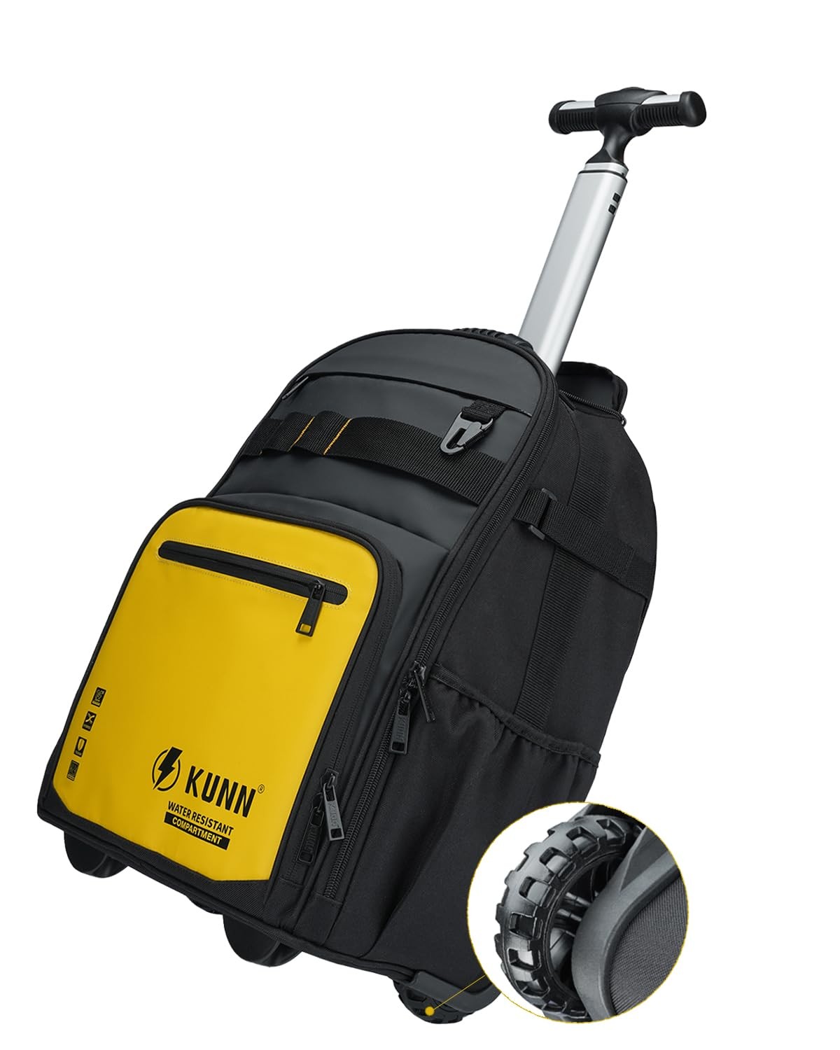 Rolling Tool Backpack with Wheels, Heavy Duty Waterproof Wheeled Tool Bag, 47…