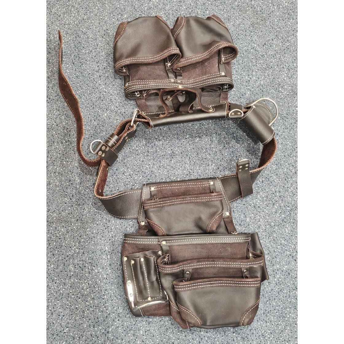 Leather Tool Pouch Belt Bag for Electricians Maintenance Tech Utility Pocket