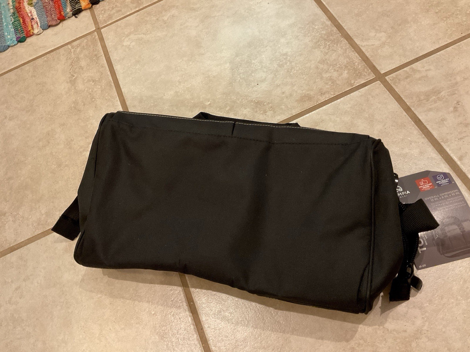 15 Inch Heavy Duty Tools Carry Bag With 8 Pockets Adjustable Shouder Straps 600D