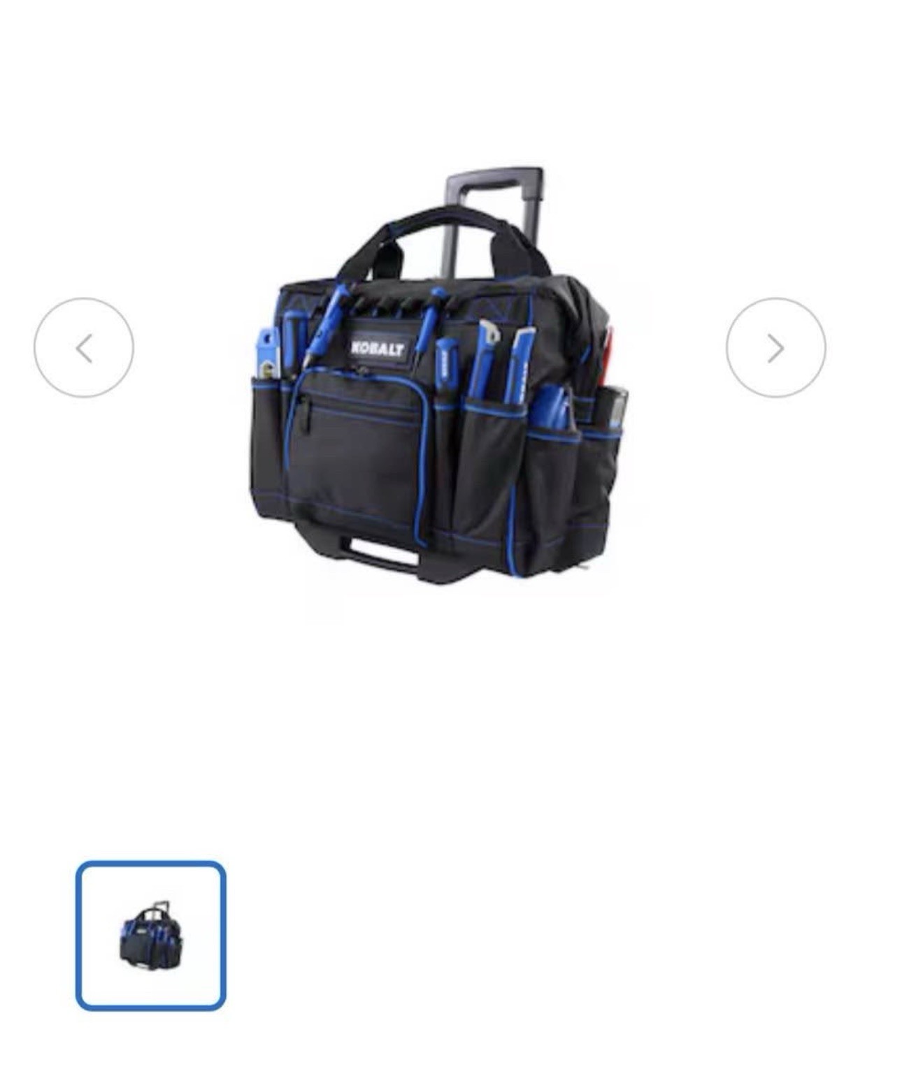 Kobalt CASESTACK Blue Polyester 20-in W x 13.5-in D x10.5-in L Zippered Tool bag