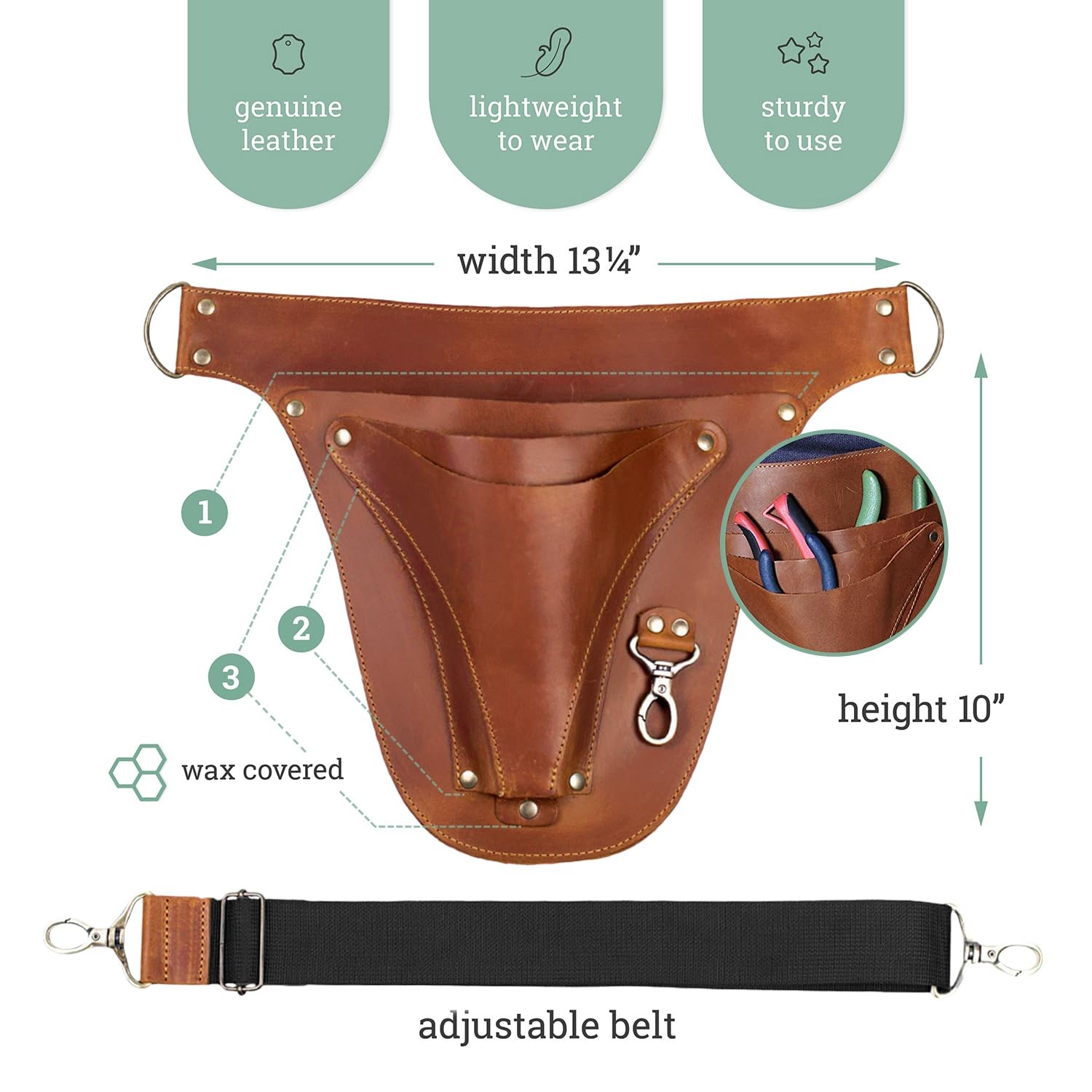 Leather Florist Tool Belt Bag for Gardening Farmer Tools Holster Pouch Small …