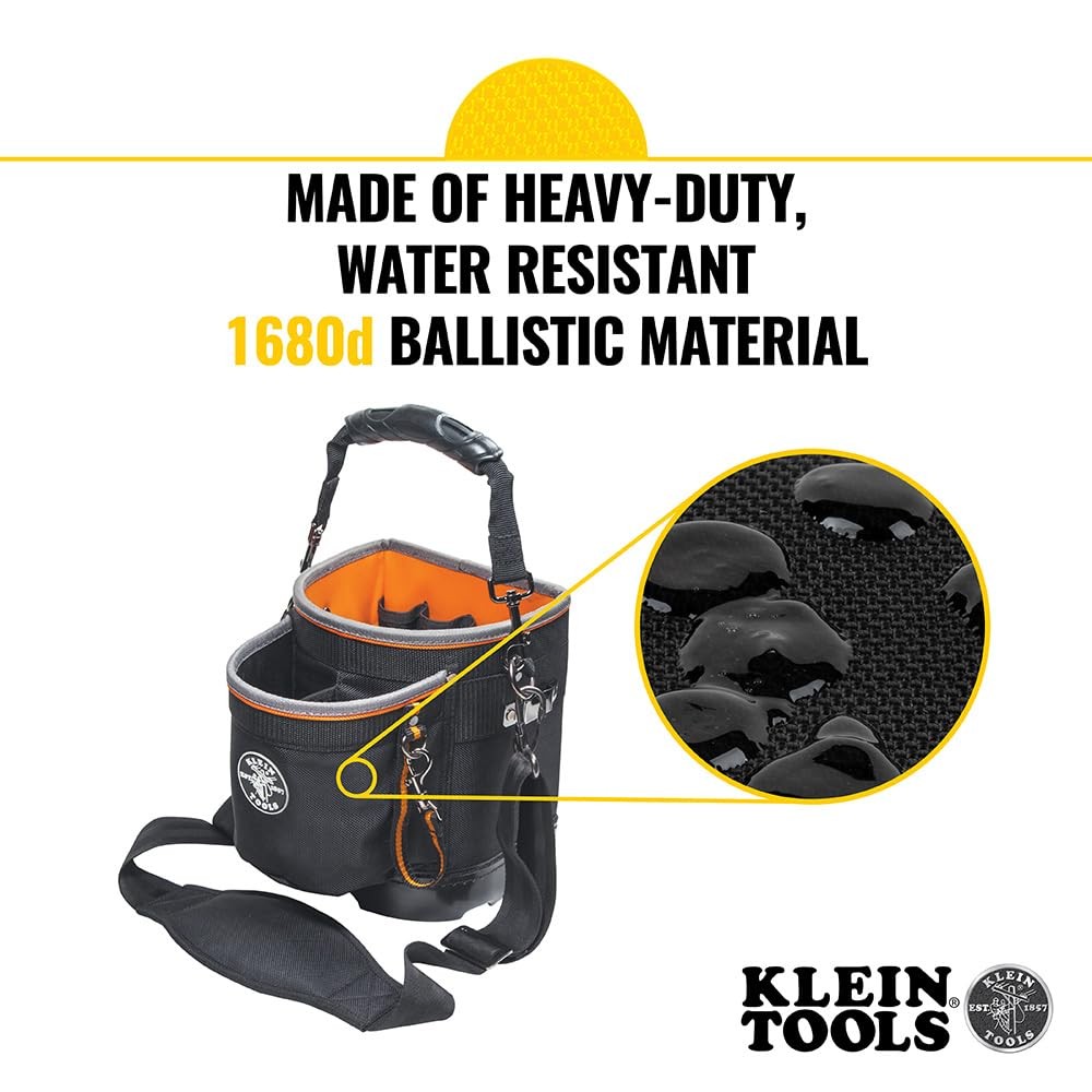 55419SP-14 Tool Bag with Shoulder Pouch, Black&Orange