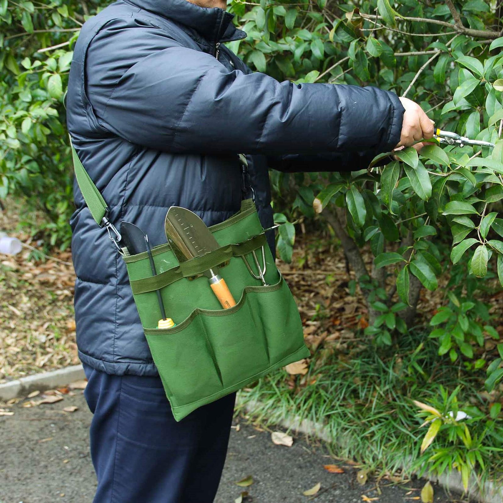 Garden Pruning Tool Bag – Canvas Shoulder Crossbody Gardening Storage Bag