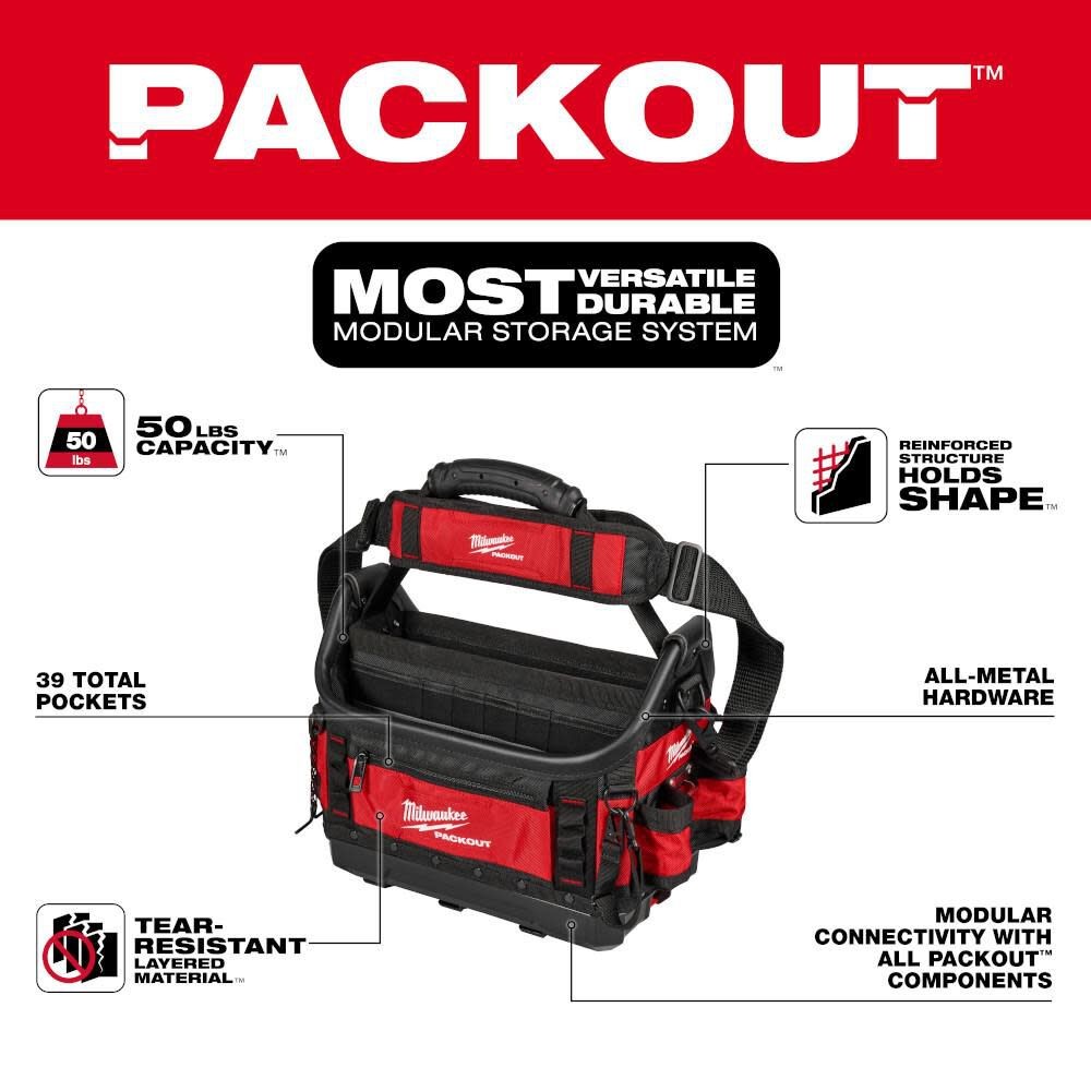 Milwaukee Packout 15 Inch Structured Tote