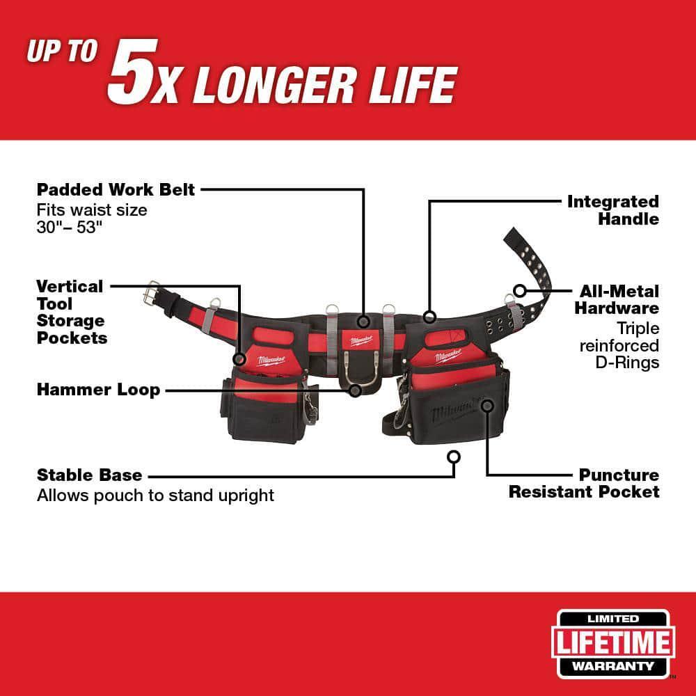 Electricians Adjustable Work Belt and X-Large Padded Rig