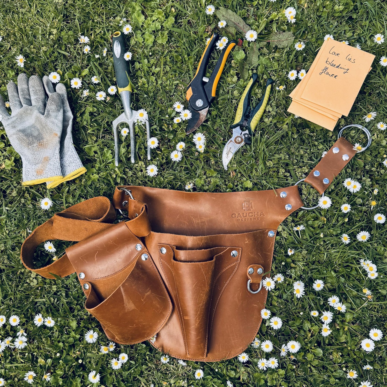 Leather Garden Tool Belt – Gardening gifts for women- Utility belt – Garden