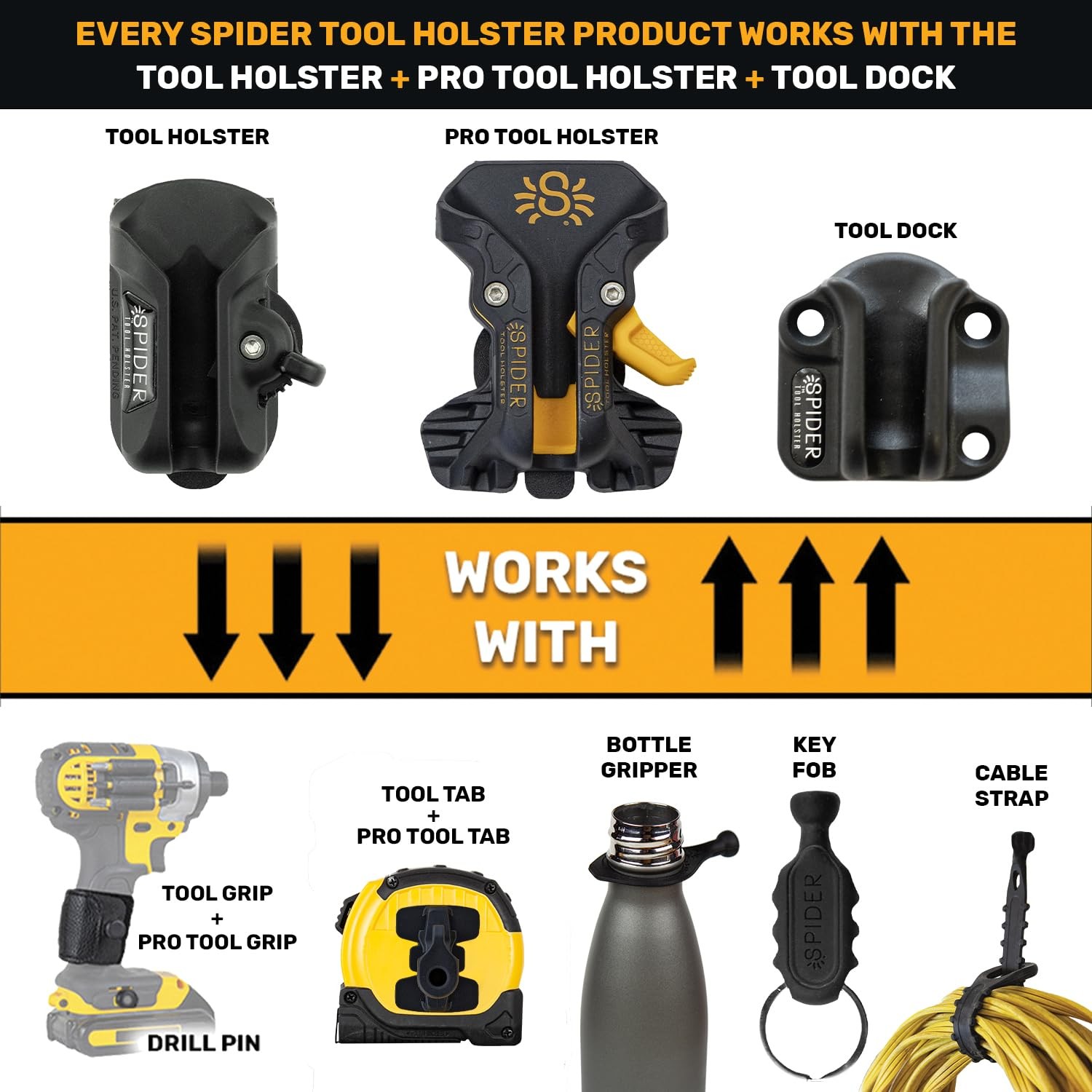 10 Piece Sports Quad Tool Kit With Holster Grips And Bitgrippers