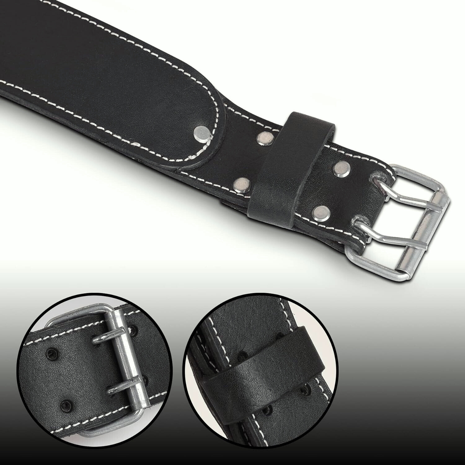 FUERI Leather Tool Work belt for men 2.5″ Foam Padded Thick Tool Pouch Belts