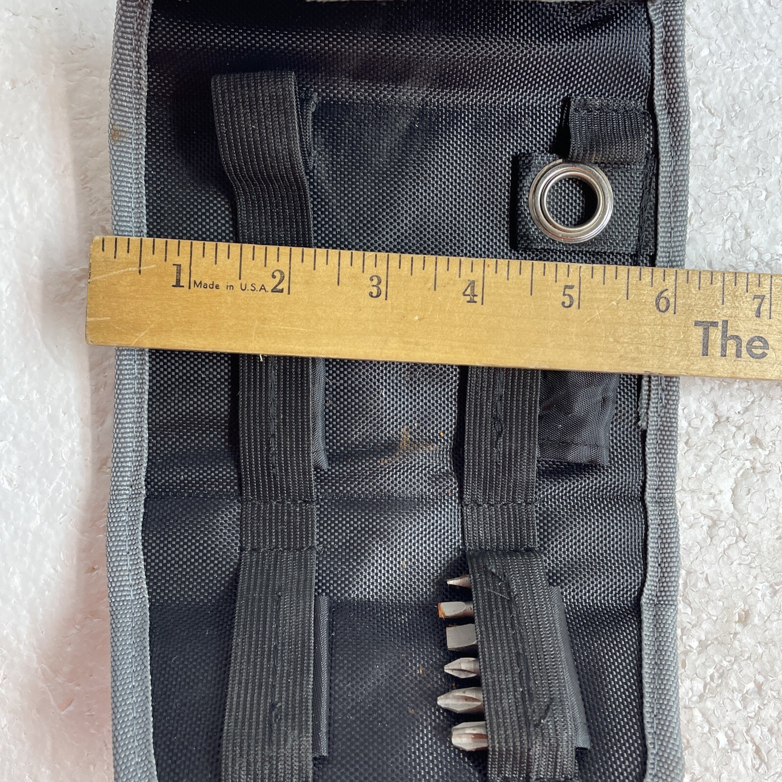 Kobalt Multi Tool Belt Clip on Pouch – Used, Black, Hook and Loop, With Few Bits