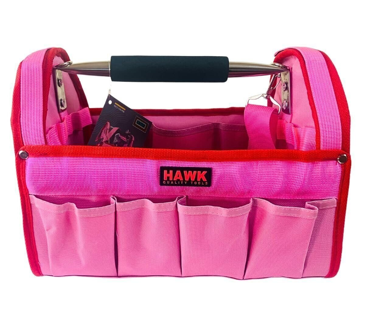 RAVEN 12.5″ Pink Tool Carry-All Tool Bag | Premium Canvas with Multi-Pockets…