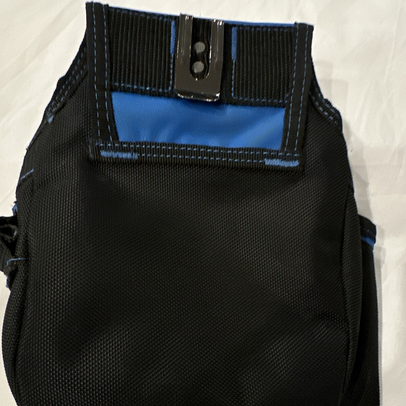 Kobalt Black/Blue Fabric Tool Belt Pouch with Belt Clip, 1-Pack