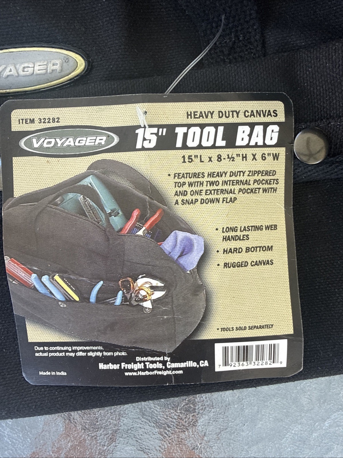 Voyager 15” Tool Bag Heavy Duty Canvas New Unused Tool Storage Bag