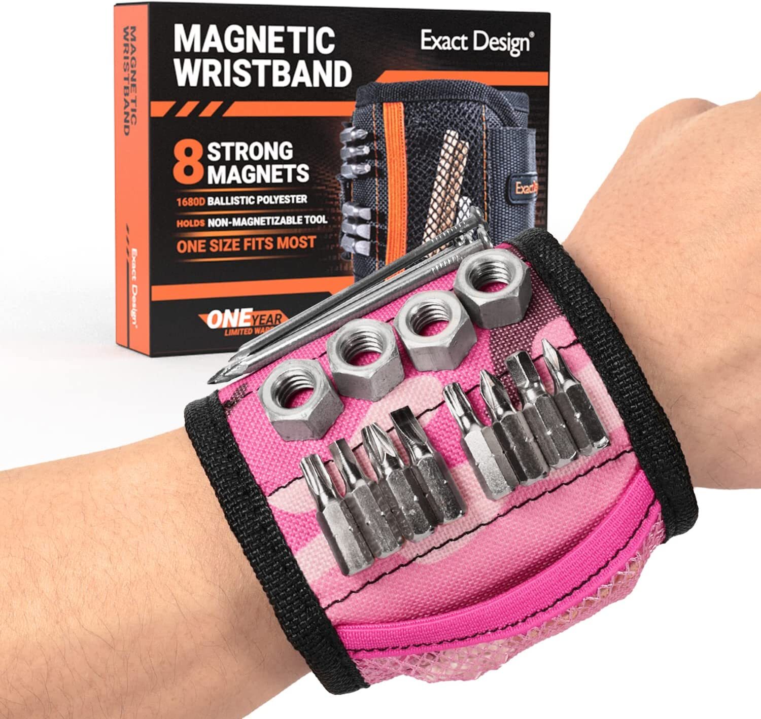 Exact Design Magnetic Wristband – Unisex Bracelet with 8x Super Strong Magnets