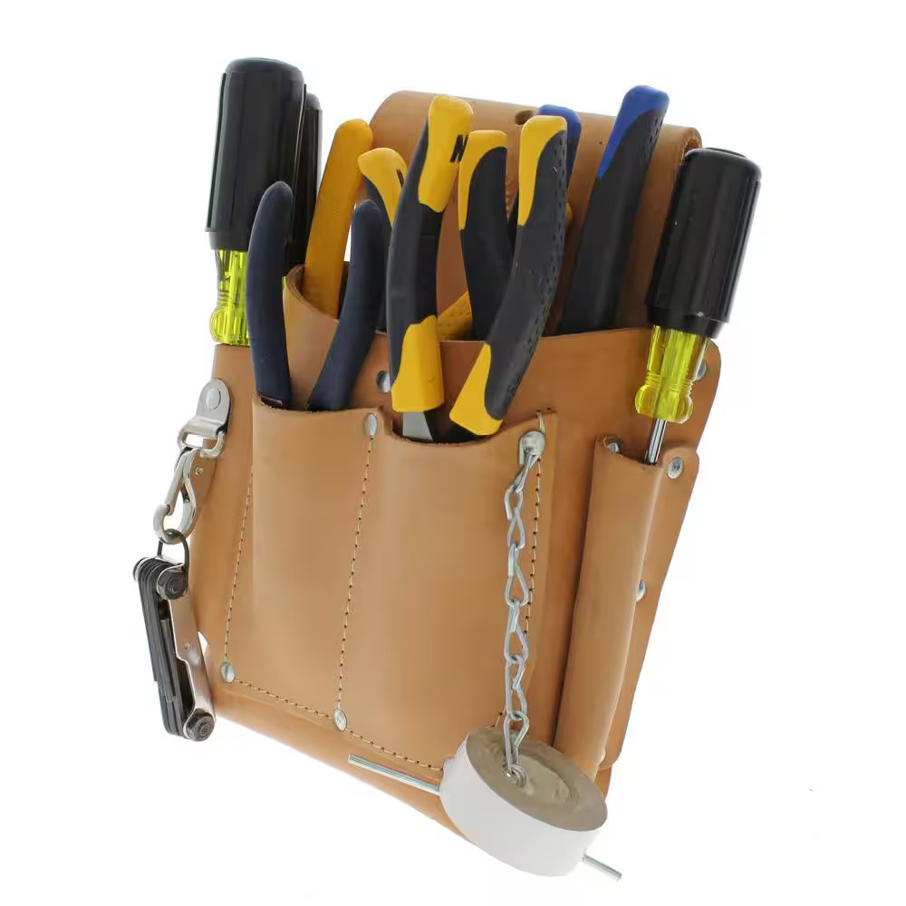 7 In. W 7-Pocket Electrician’S Tool Bag
