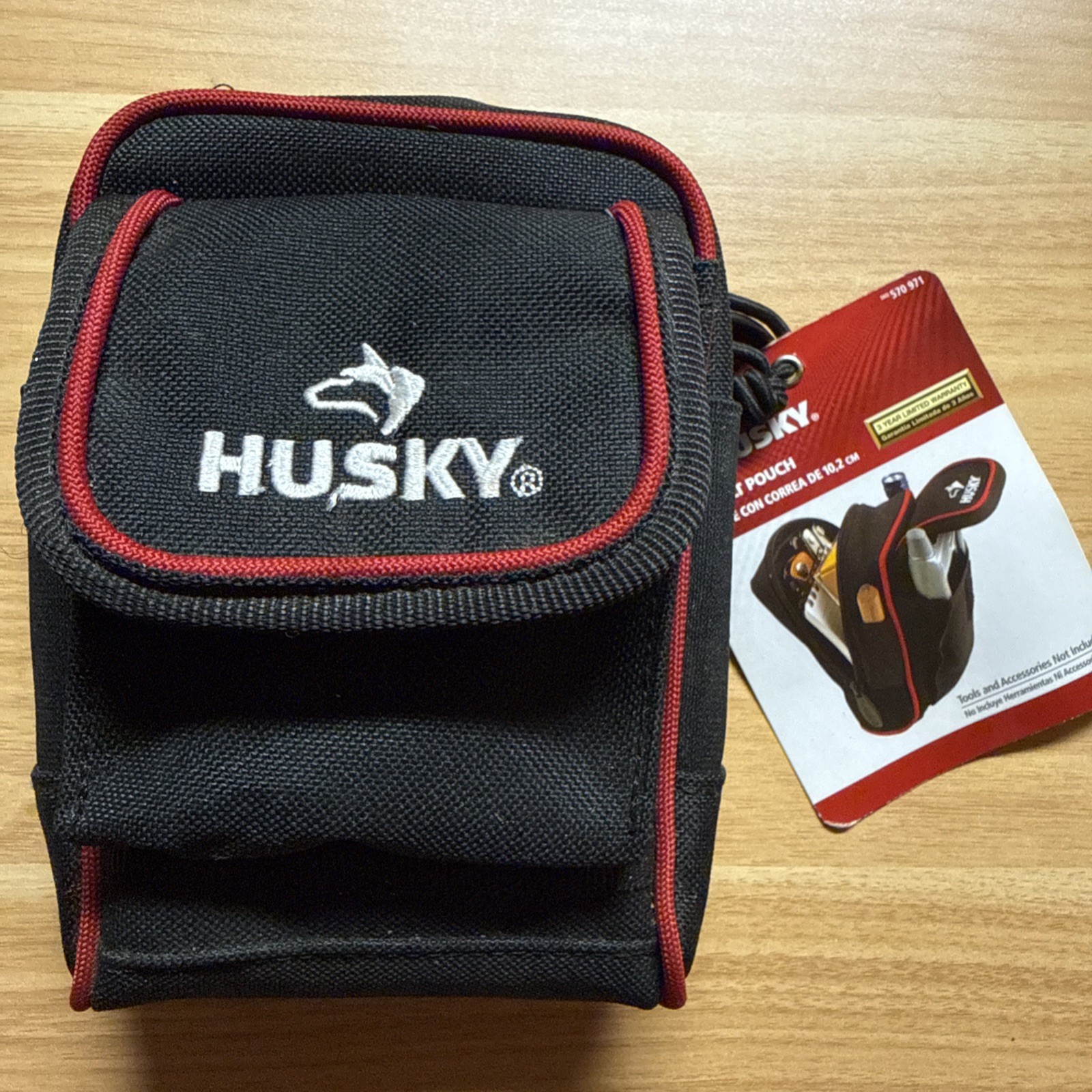 HUSKY 4.5″ Work Belt Pouch With Belt Clip & Loop 570 971 Heavy Duty NEW