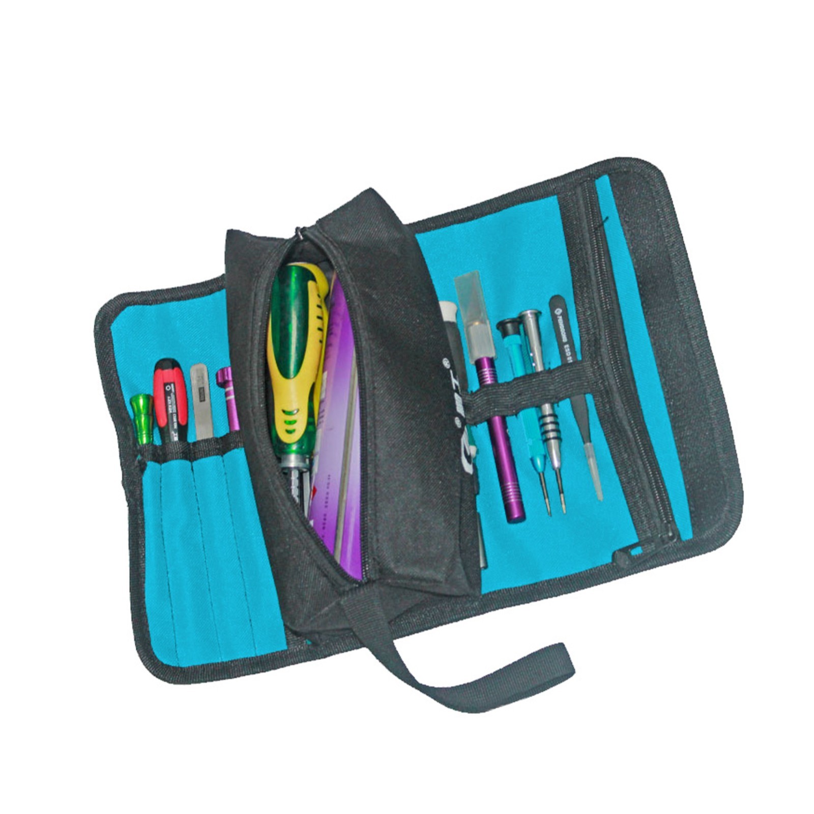 Foldable Electrician Tool Roll Bag Multi-Pocket Portable Hardware Storage Bag
