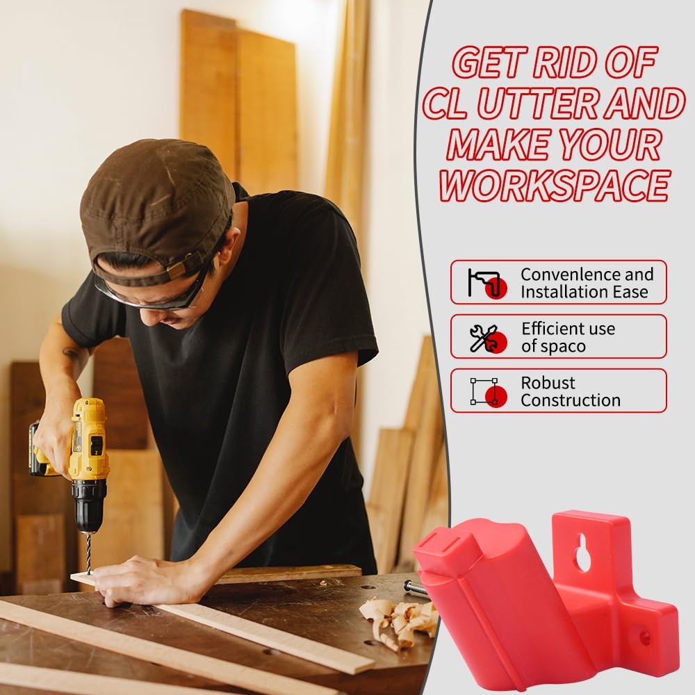 Battery Holder and Tool Holders Compatible Milwaukee M12 12V Wall Mount Plast…