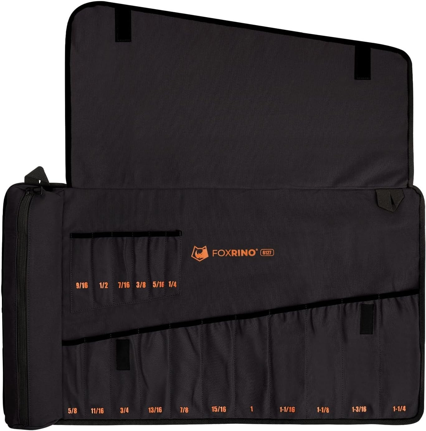 Wrench Roll, Wrench Roll Up Pouch, Heavy Duty Canvas Wrench Organizer Bag (Bl…