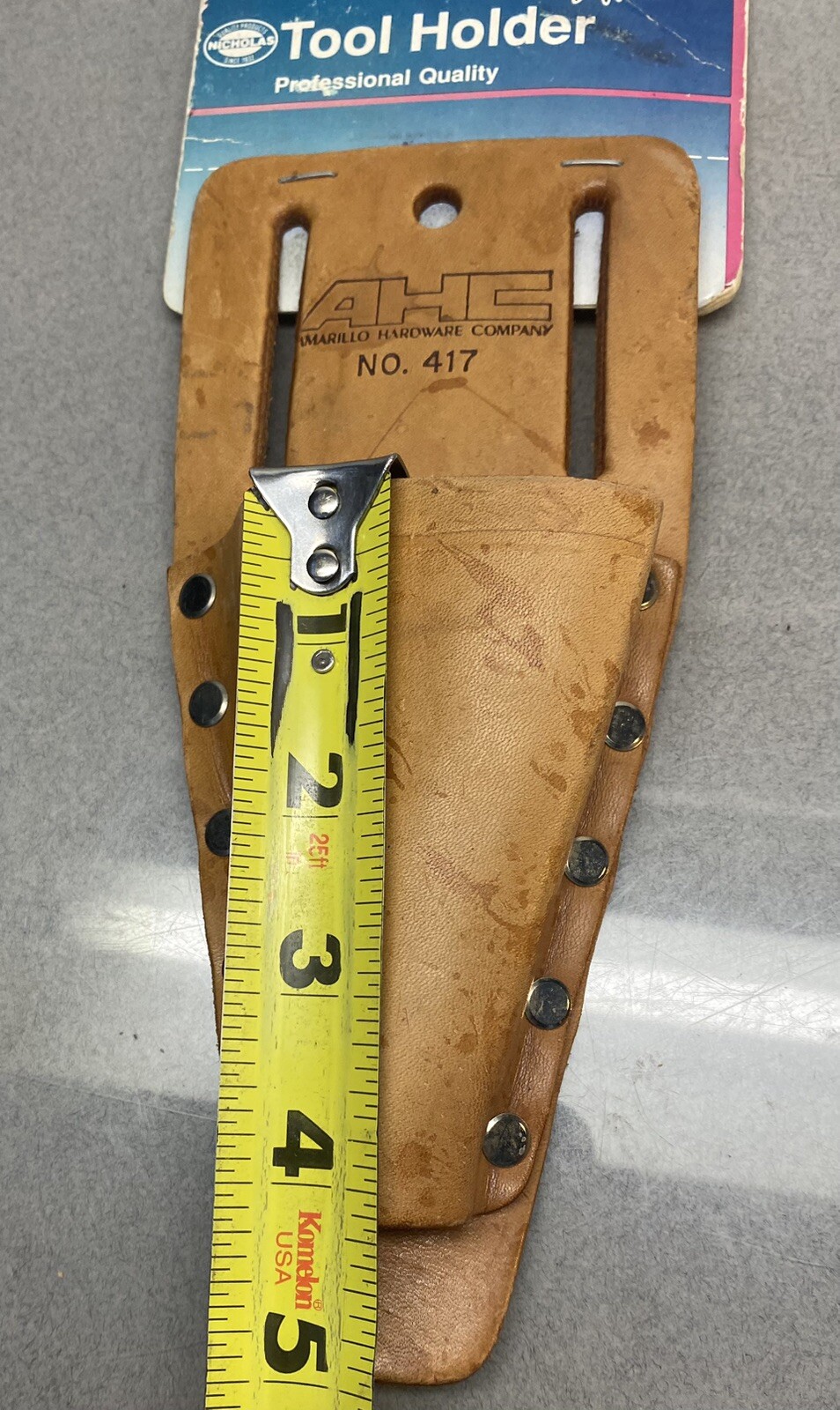 Vintage Leather Belt Loop Tool Holder Amarillo Hardware Company Nichols
