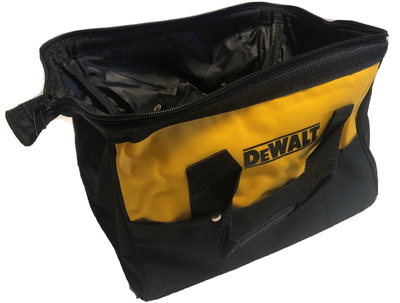 NEW DEWALT 13″ X 10″ X 9″ Heavy Duty Nylon Medium Tool Bag w/ 6 Pockets + Skids