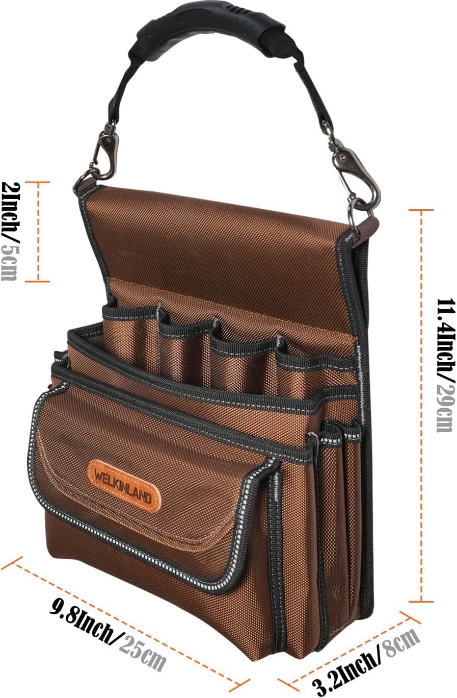WELKINLAND 10-Pockets Electrician Pouch Tools Belts Heavy Duty