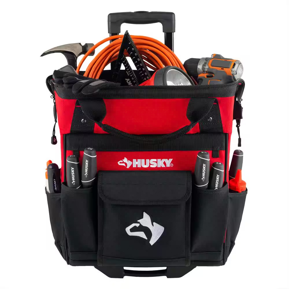 Husky 14 In. 13 Pocket Rolling Tool Bag