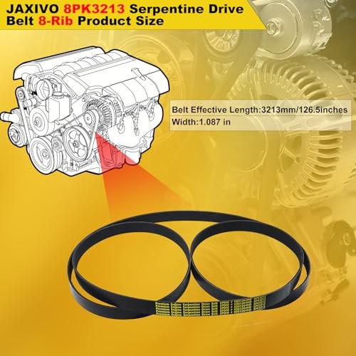 8PK3213 Heavy Duty V-Ribbed Serpentine Belt/Fan Belt for 8PK3213-3213mm belt