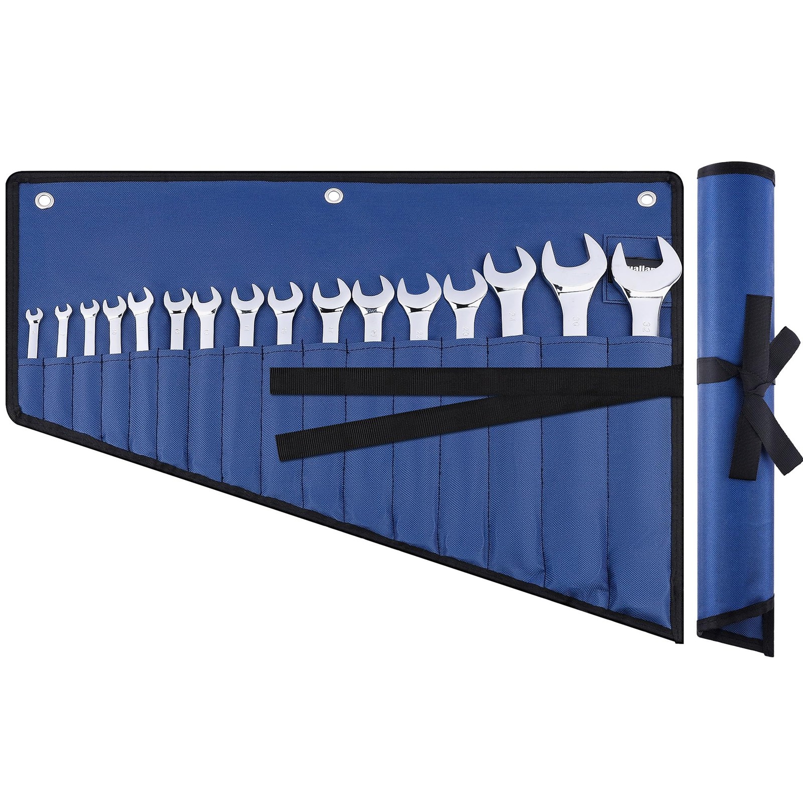 QualiapeX 16 Pockets Wrench Roll 24 inches x 18 x 0.5