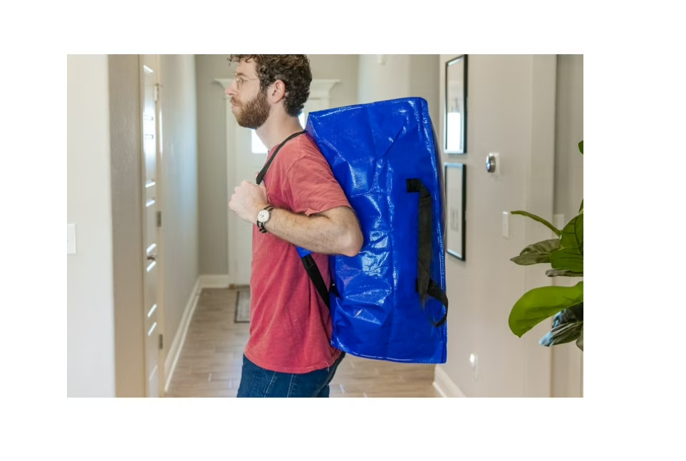 Heavy Duty Moving and Packing Bags with Backpack Straps 35 lb Capacity 2pk