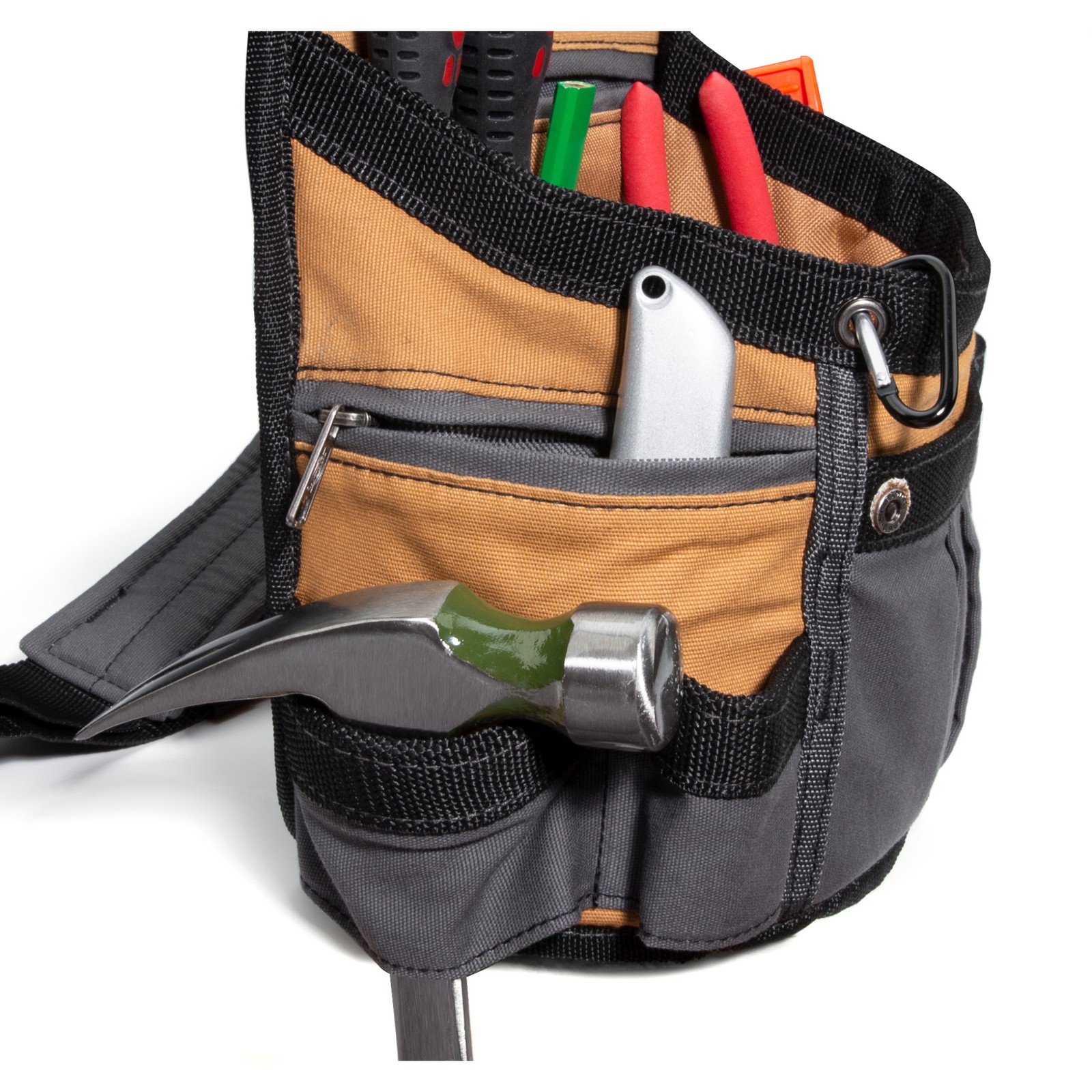 Utility Tool Belt Pouch 8 Pocket Gray Tan Dickies 57000
