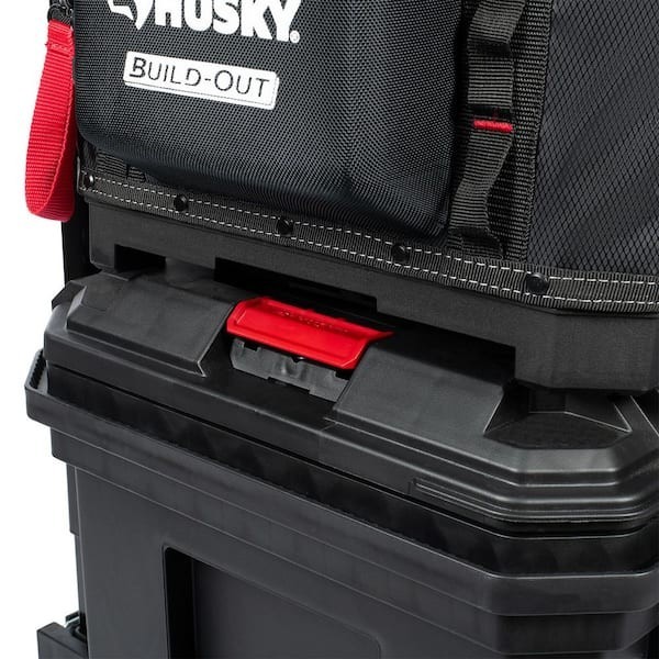 Husky Build-Out Heavy Duty Contractors 14 In. Tool Tote Box Rugged Build Out 14″
