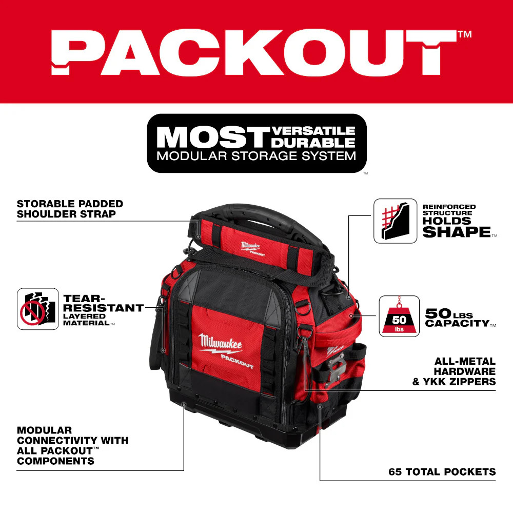 Milwaukee 48-22-8316 PACKOUT 15″ Structured Tool Bag