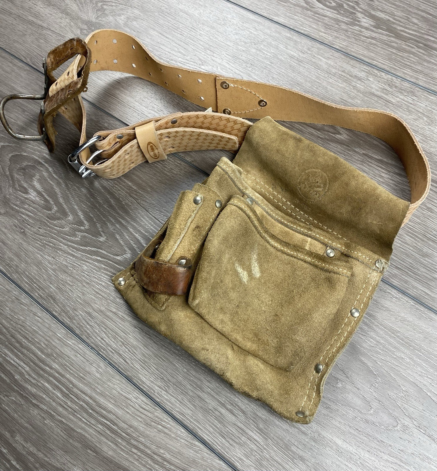 McGuire Leather Workwear Pocket Tool Pouch and Adjustable Buckle Belt