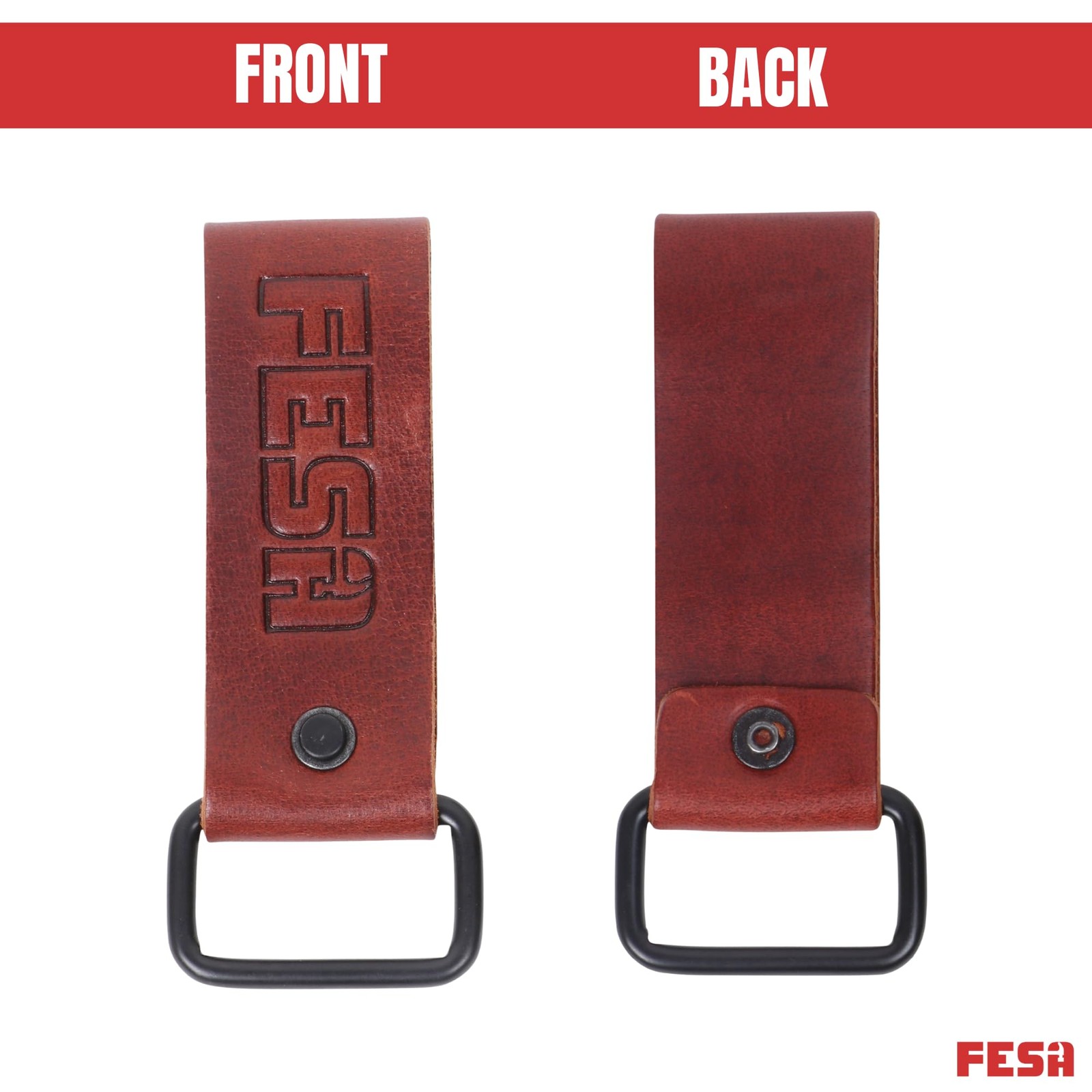 FESA Leather Tape Measure Holder – Set of 2 – Leather Measuring Tape or Drill…