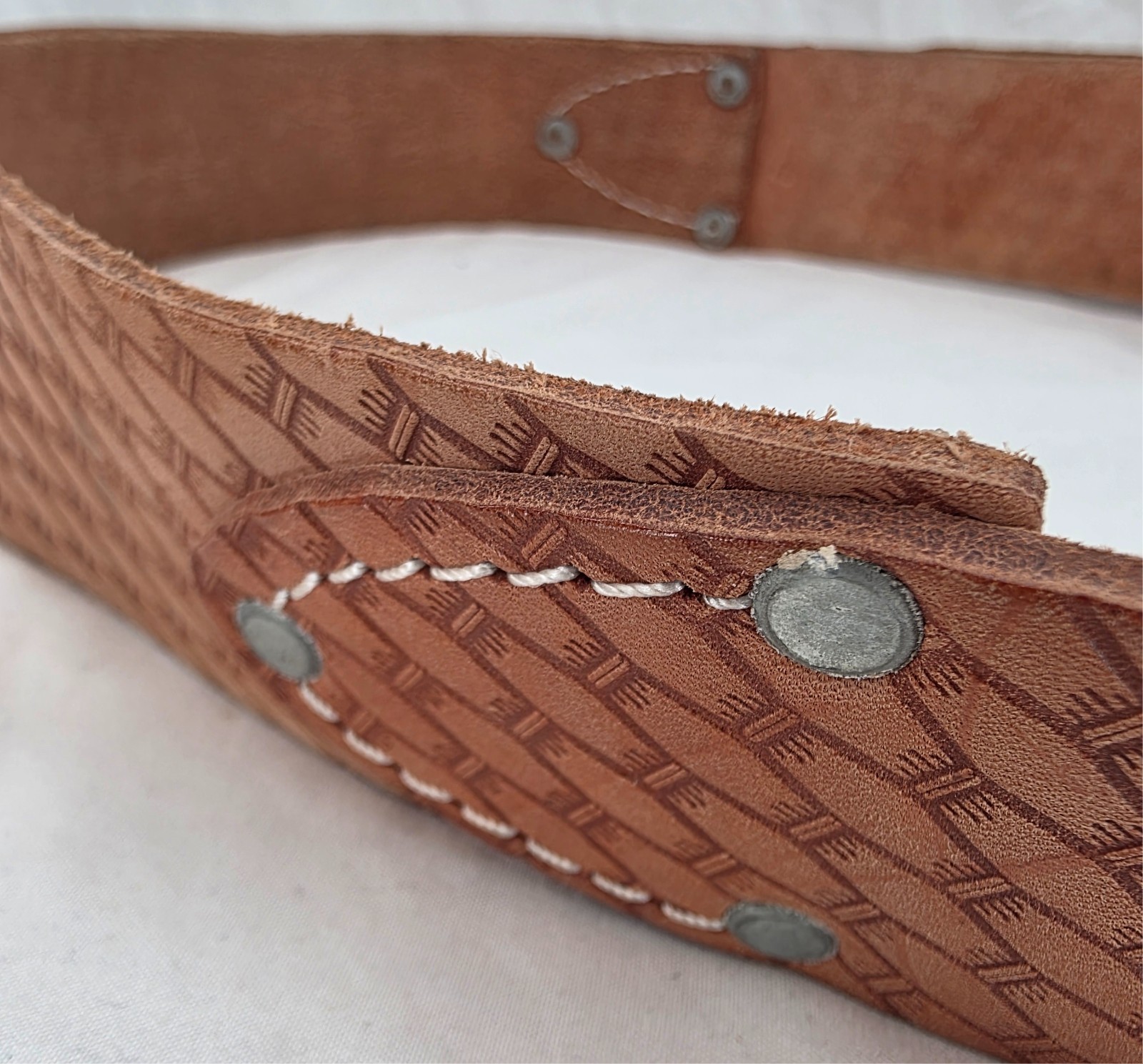 McGuire-Nicholas Workwear 2″ Saddle Leather Brown Tool Belt Adult 29″-46″