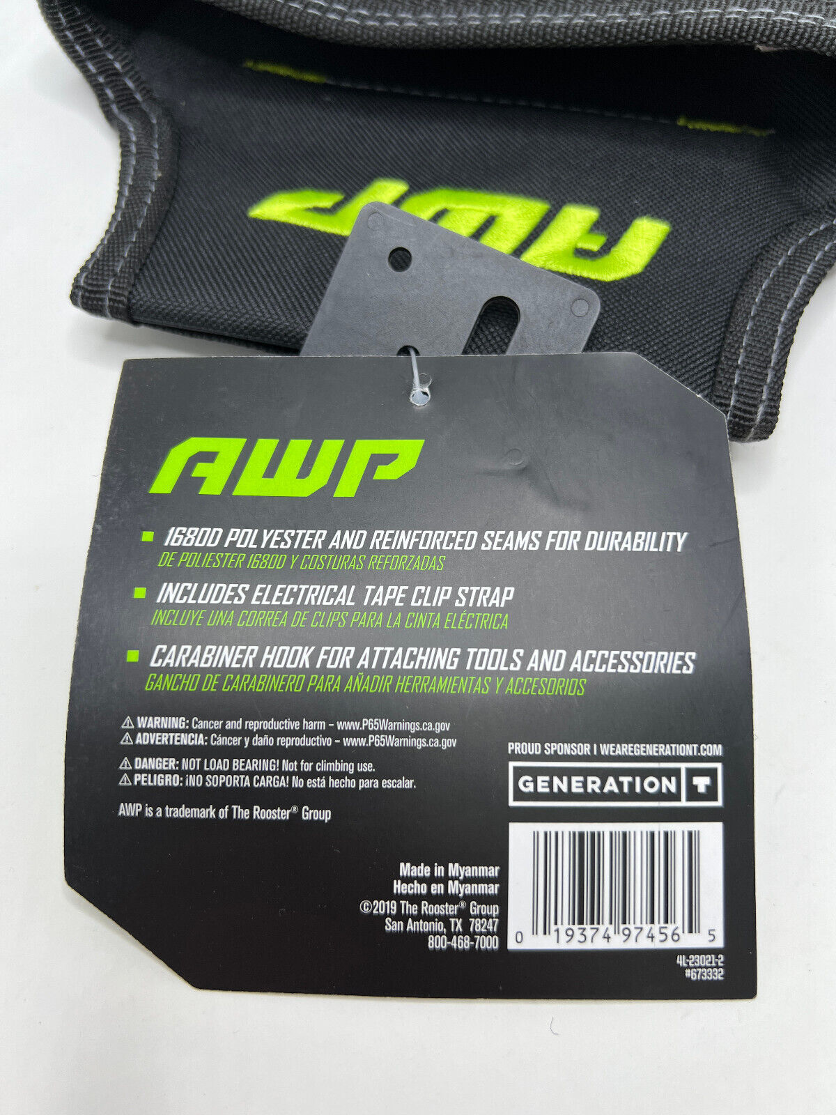 AWP HP ELECTRICIAN POUCH NEW WITH TAGS,WITH BELT CLIP Or BELT LOOP- 2 Pack