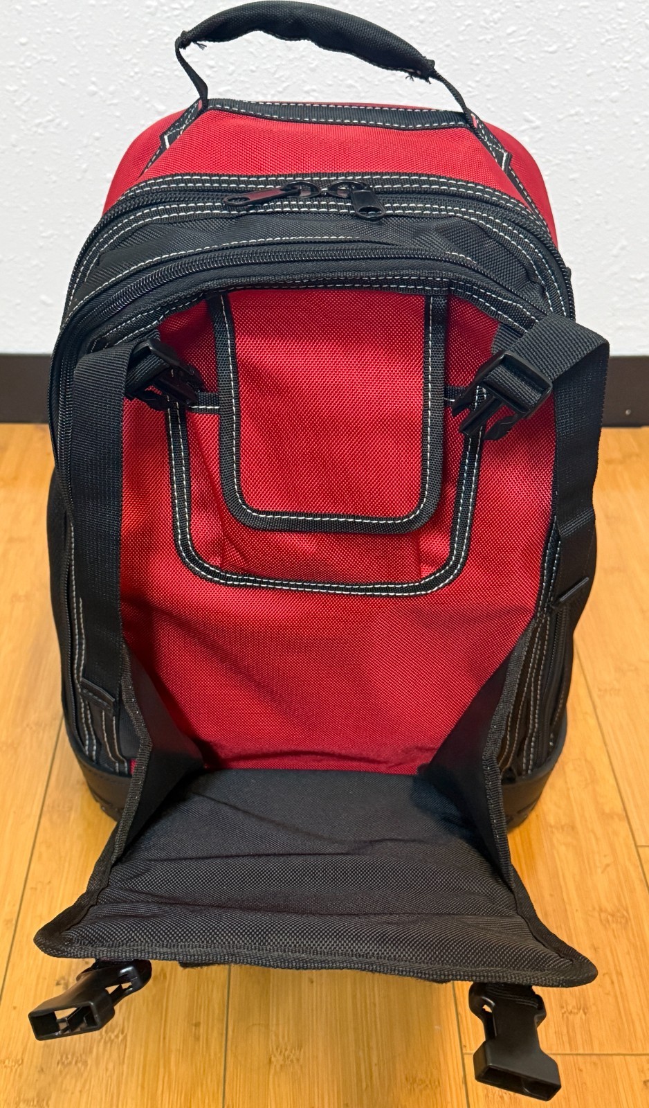 UEI AC550 Heavy Duty HVAC Tool Backpack for Install Kits, Black & Red – NEW