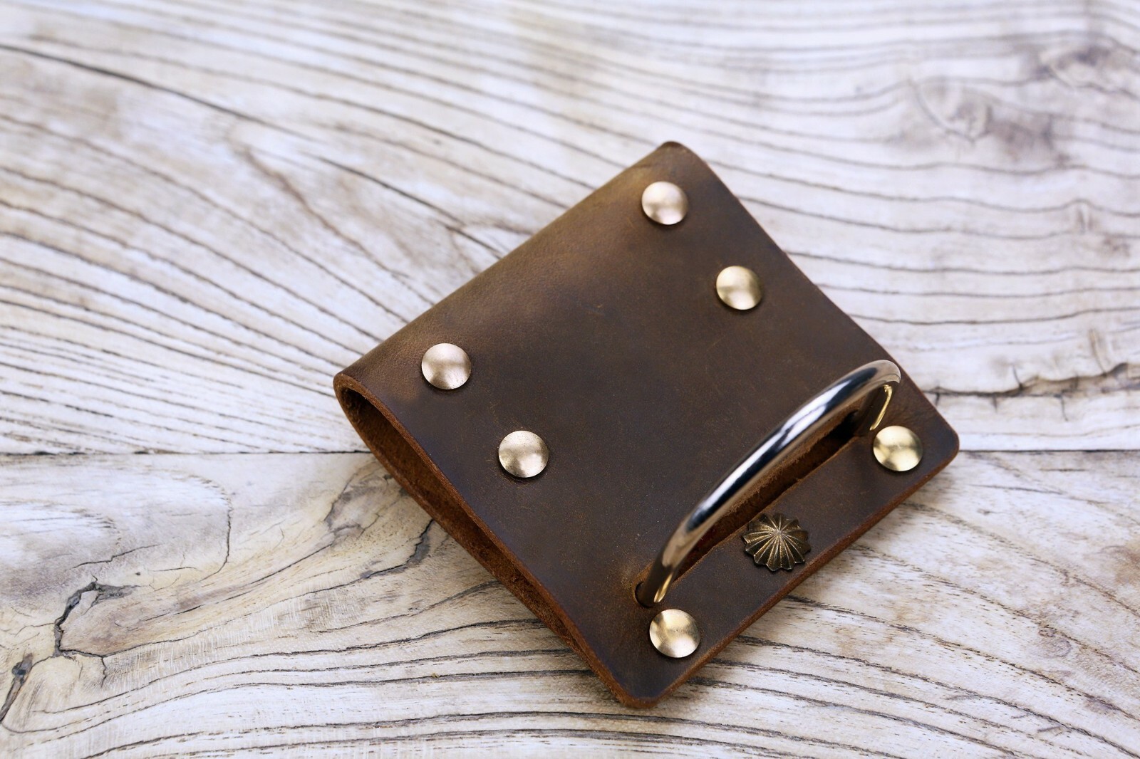 Heavy duty leather hammer belt holder leather tool belt hanger for hatchet axe