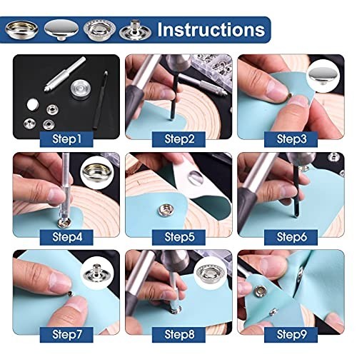 323-Piece Canvas Snap Kit – Marine Grade Stainless Steel, DIY Cover Tools, Punch