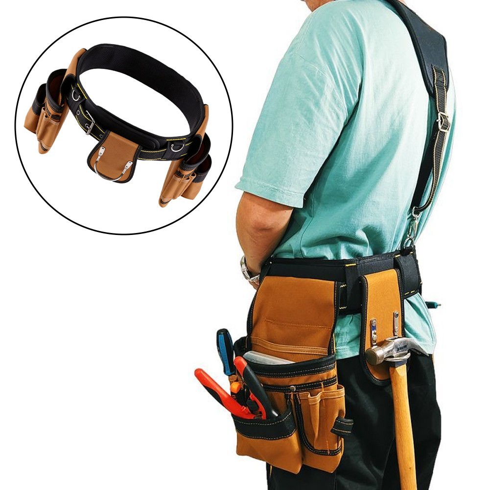 Oxford Tool Belt Carpenter Pouch Set Reinforced Stitching Extra-wide Belt Design