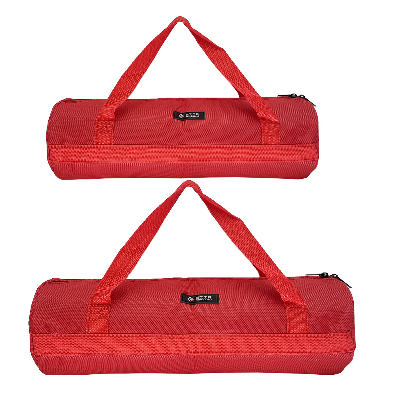 16inch Red Tool Bag with Zippers Multi Purpose storage for home 15.75×5.12in