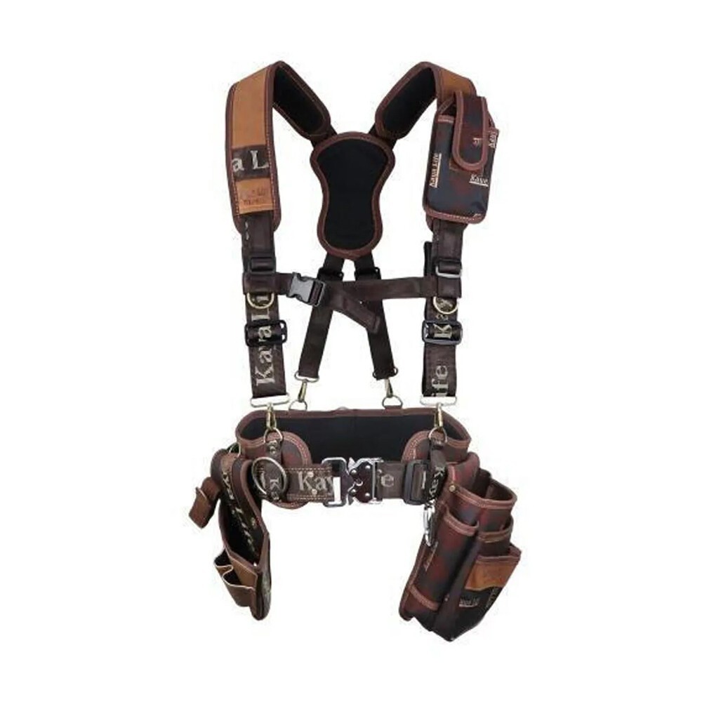 Kayalife KL 600 Work Tool Belt Set with Suspenders Drill Pouches Holder Korea