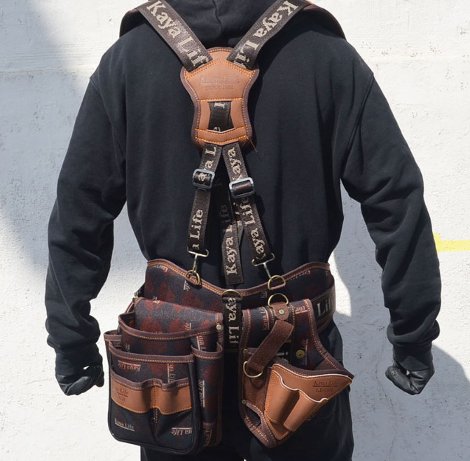 KAYALIFE KL-600 Work Tool Belt Set with Suspenders Drill Pouch Holder From KOREA