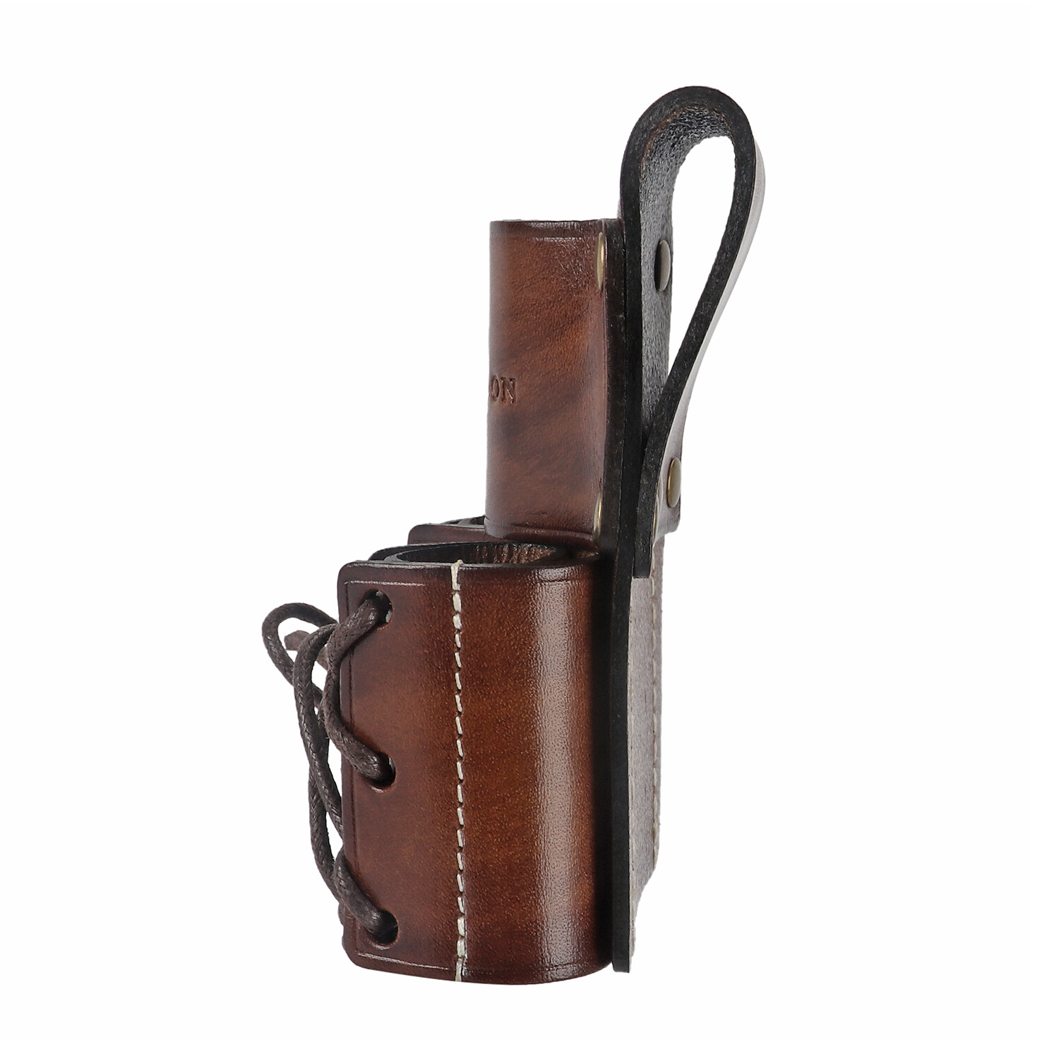 TOURBON Leather Spud Wrench Hanger Tools Carry Double Bull Pin Holder Belt Pouch