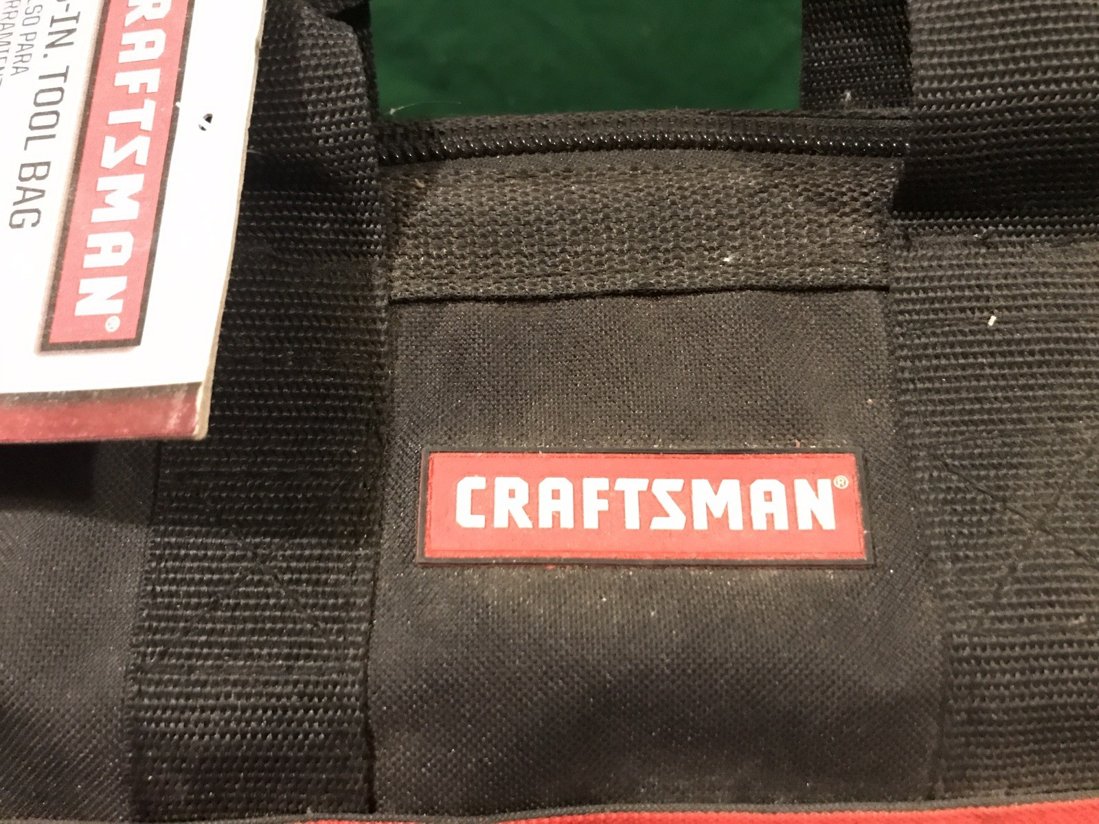 Craftsman Tool Bag 13 in. Wide Mouth 6 pocket Black/Red NEW