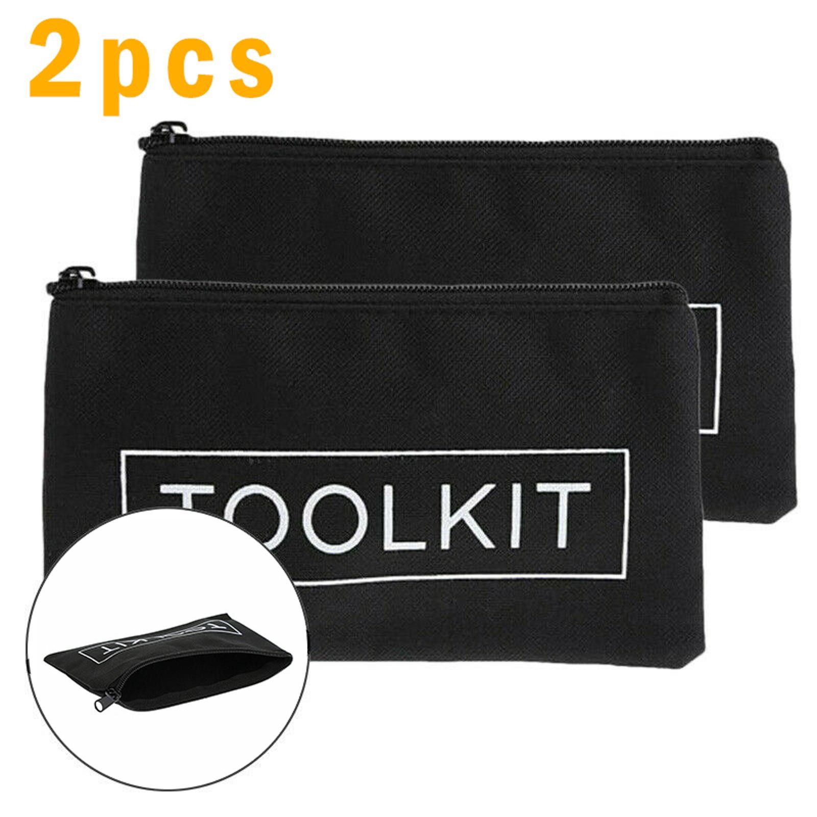 2Pcs 19*11cm Waterproof Oxford Cloth Organizer Pouch Zipper Tool Bag Gadgets M