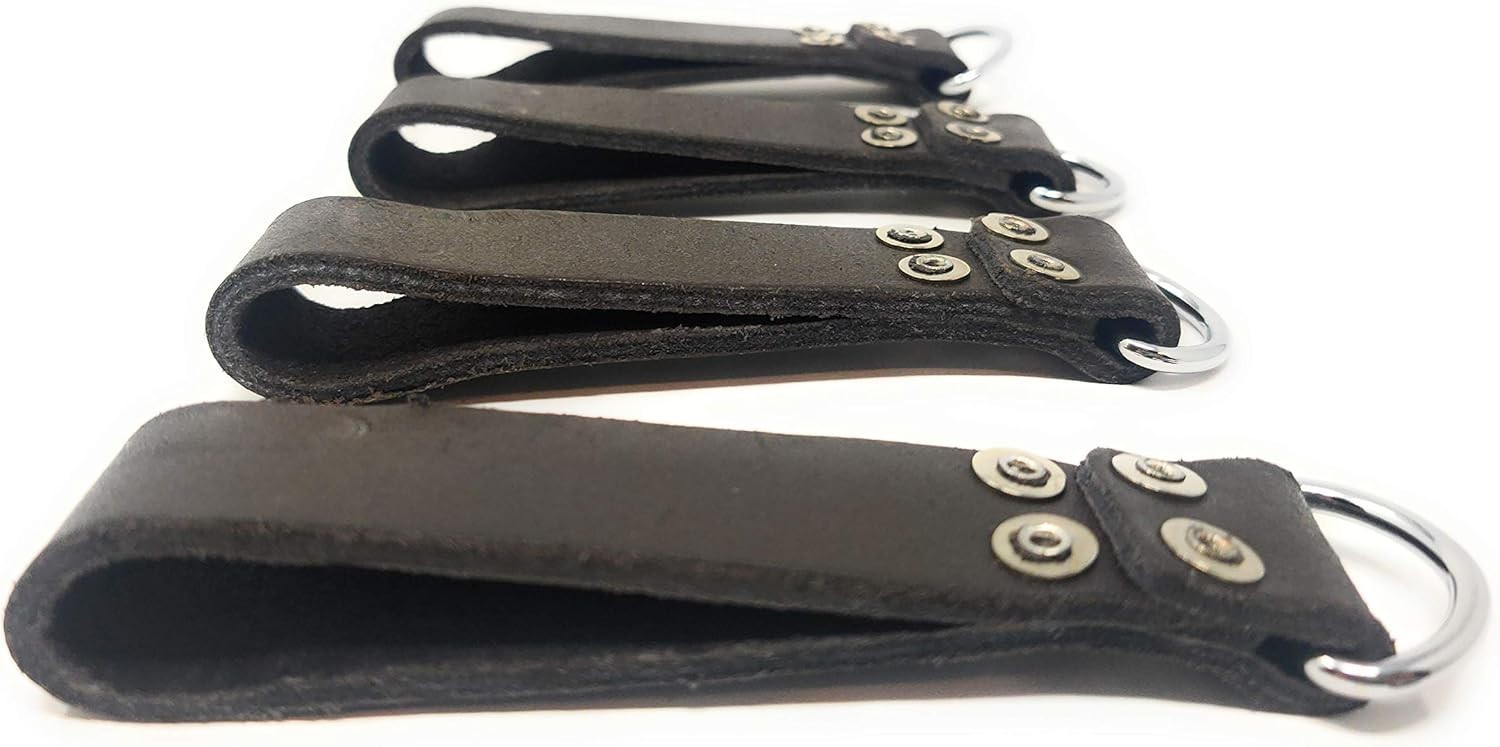 Heavy Duty Leather Tool Belt Connectors 4 Pack Suspender Loop Hooks Accessories