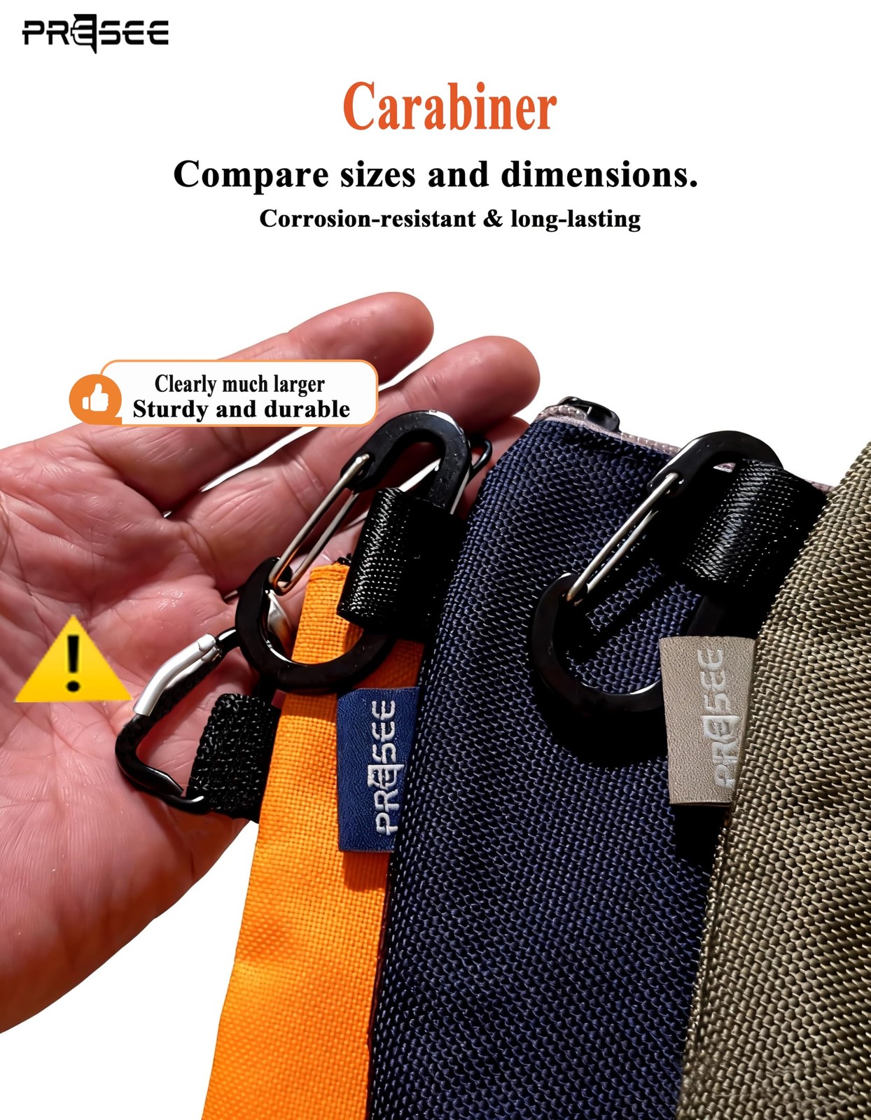 Tool Pouch Zipper Small Tool Bag Pouches Organizer Bag with Metal Carabiner, …