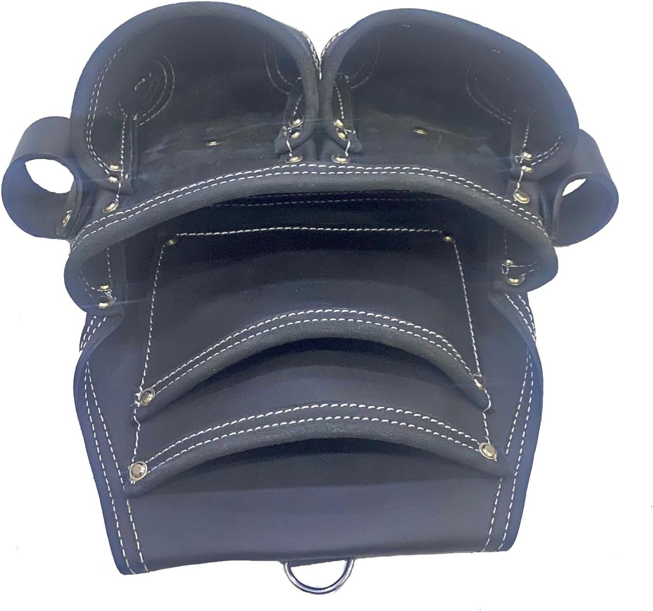 20-123 5 Pocket Heavy Duty Leather Tool Bag, Black